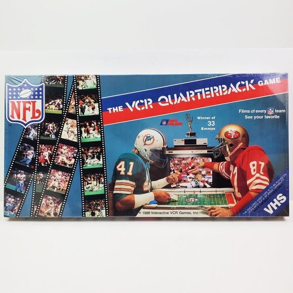 VCR Quarterback Game Board 1986 Vintage NFL Football Interactive VHS Sealed NIB - Picture 1 of 11
